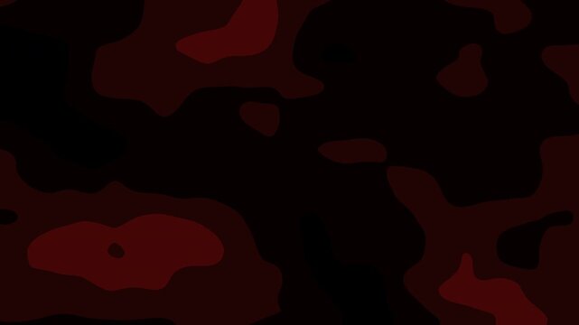 Red and black camouflage pattern looping seamlessly in dark motion
