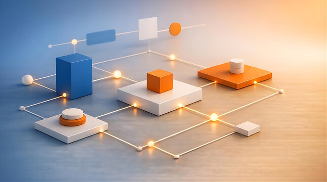 Modular visualization of API integration and interoperable software platforms for enterprise SaaS, developer services, and digital transformation campaigns.