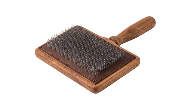 Wooden hand carder comb tool for spinning wool fiber