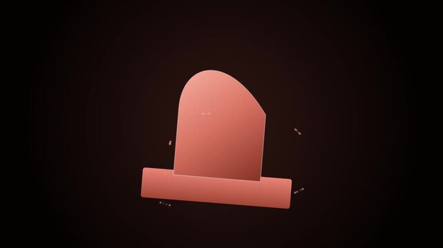 Abstract Minimalist Peach Arch Balance Motion Loop Seamless Loop wi...