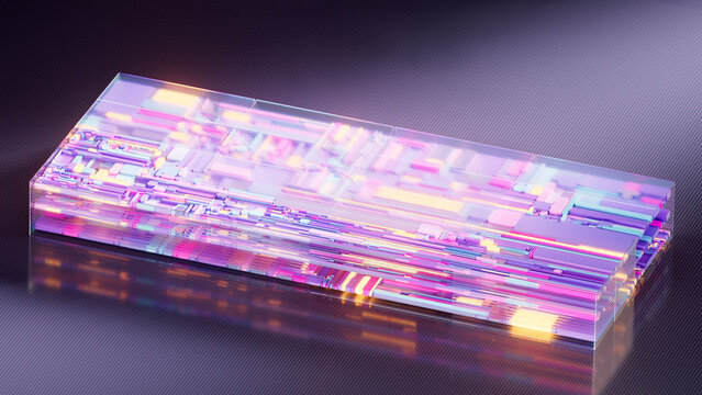 Abstract Microchip Architecture with Glowing Data Circuits