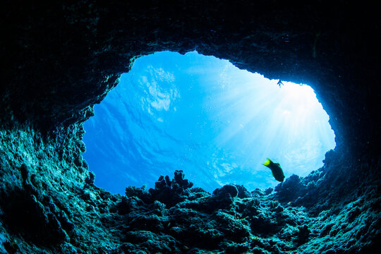Underwater cave in Miyakojima