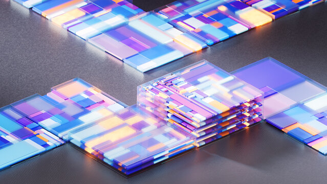 Transparent Modular Blocks Forming an Abstract Data Structure