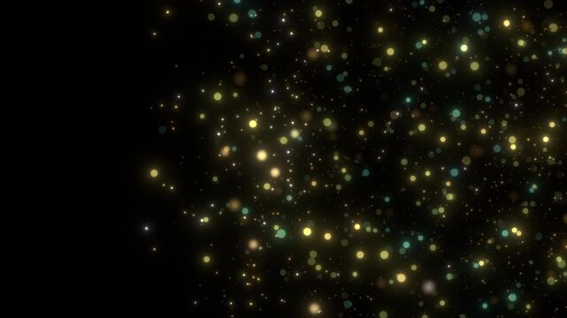 green yellow particles light decoration backdrop elements