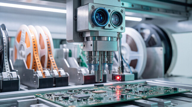 High-Speed Pick-and-Place Machine Assembling Electronic Components