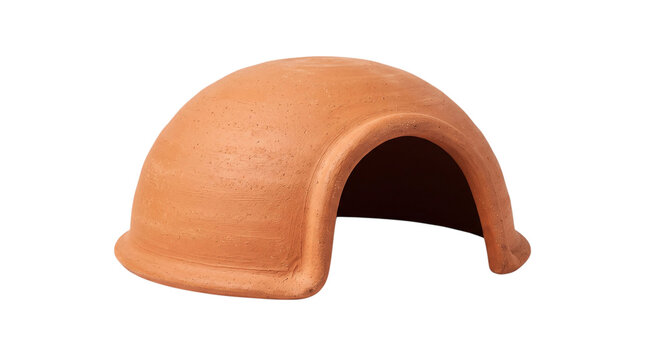 Terracotta clay half dome cave shelter hideout for terrarium