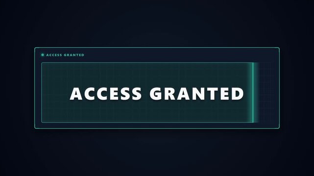 Digital scanning interface revealing access granted message