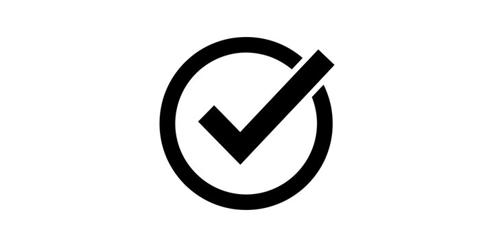 Check mark in circle icon for confirmation and completion.