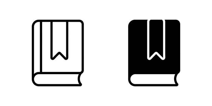 Book with bookmark icon for reading and information.