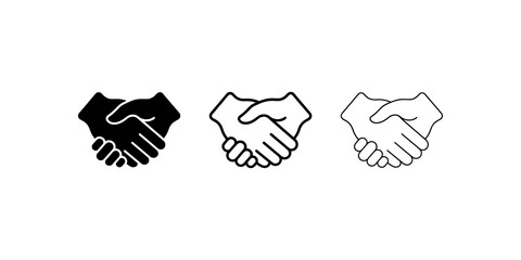 Handshake icon illustrating agreement and partnership. © huzaifa