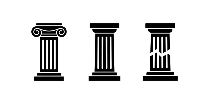 Ancient Greek columns representing architecture and history.