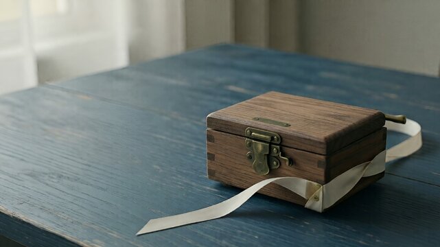 Wooden music box for nostalgic home decoration