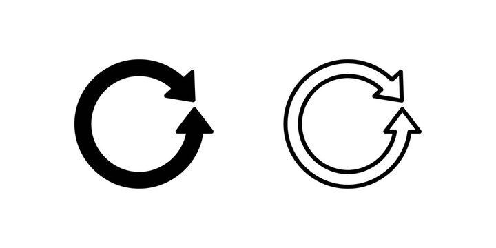 Two circular arrow icons for refresh and reload actions.