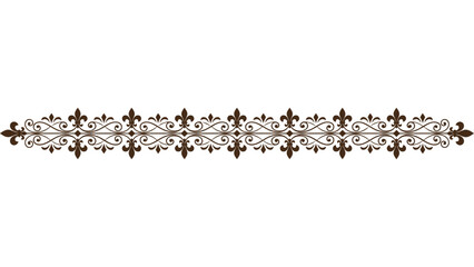Elegant vintage fleur de lis decorative border vector element for © @ahmedmaynul