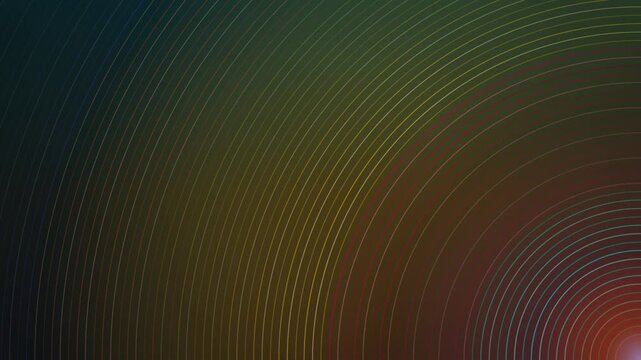 Seamless looping animation of colorful concentric circles radiating outward in mesmerizing waves