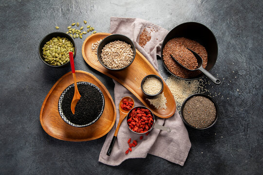 Collection of various seeds.