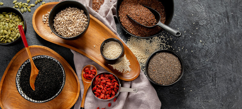 Collection of various seeds.