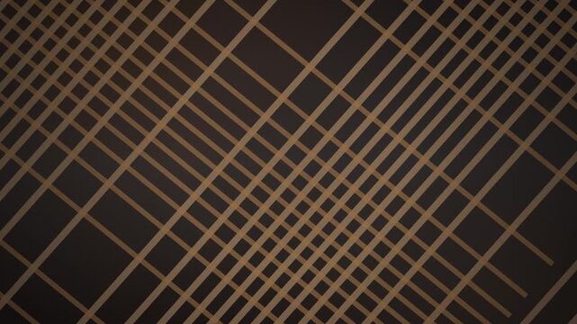 Golden diagonal lines form a seamless looping lattice pattern across a dark background.
