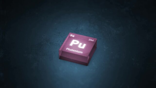Chemical Element Plutonium Pu Animation. Periodic Table Series.