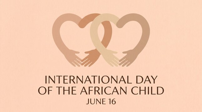 Hands forming heart for african child day