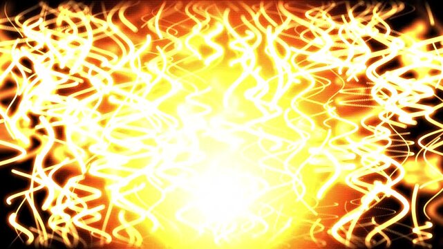 Abstract Golden Ember Updraft and Smoke Swirl Cinematic Loop Seamle...