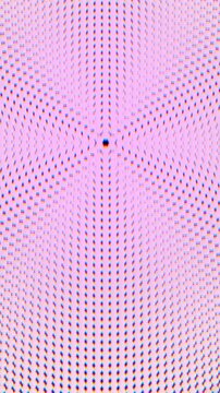 Dense vertical columns of colored RGB subpixel points create an undulating wave pattern on a black background in a 3D animation
