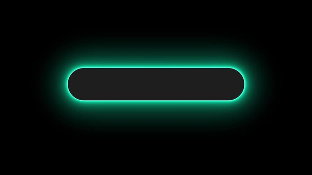 Flashing dark theme search bar with soft multicolor glowing gradient, black rounded rectangle frame. With neon edge effect rounded rectangle shape animation