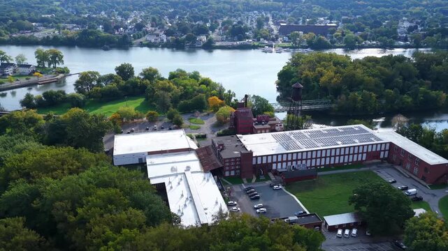 Visitors Center at Peebles Island State Park near Erie Canal entrance on Hudson River part of Erie Canalway National Heritage Corridor