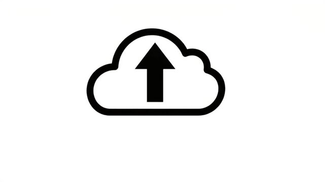 Cloud Upload Icon with Smooth Motion Graphics