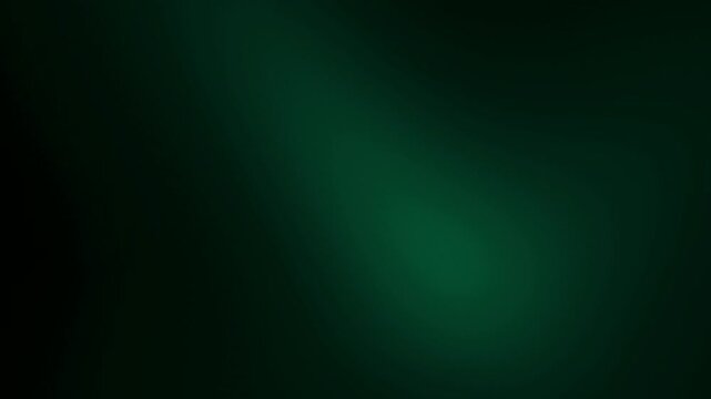 Dark emerald green abstract background, moving blurred gradient light, seamless loop