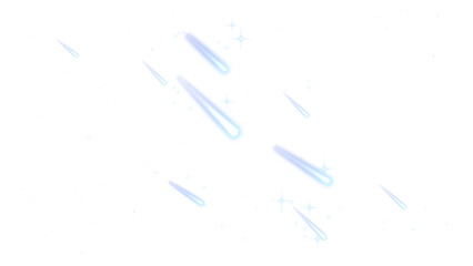 Glowing shooting stars and sparkling light effects isolated on transparent background transparent background © KRISNA