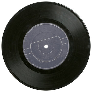 Vintage compact vinyl record 7"png isolated on transparent background