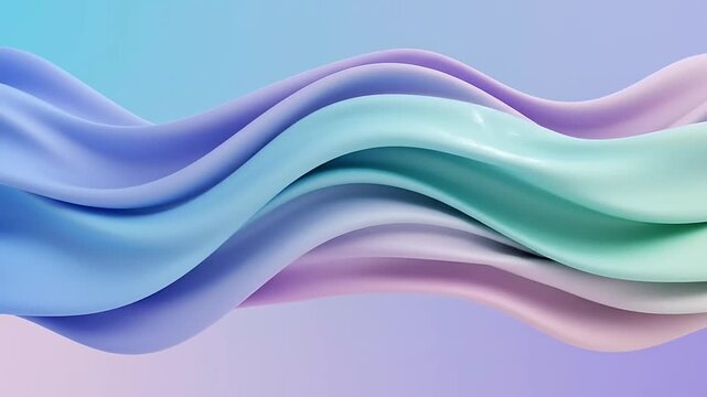 Soft pastel gradient waves with gentle motion and calming text create a soothing visual experience