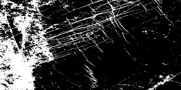 Scratched and Cracked Grunge Urban Background Texture Vector. Dust Overlay Distress Grainy Grungy Effect. Distressed Backdrop Vector Illustration. Isolated Black on White Background. EPS 10.