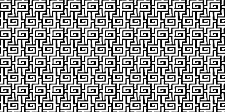 Seamless black and white geometric pattern. Tileable texture background.
