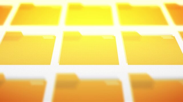 Generic Folder Icons on A computer Desktop of Software Platform