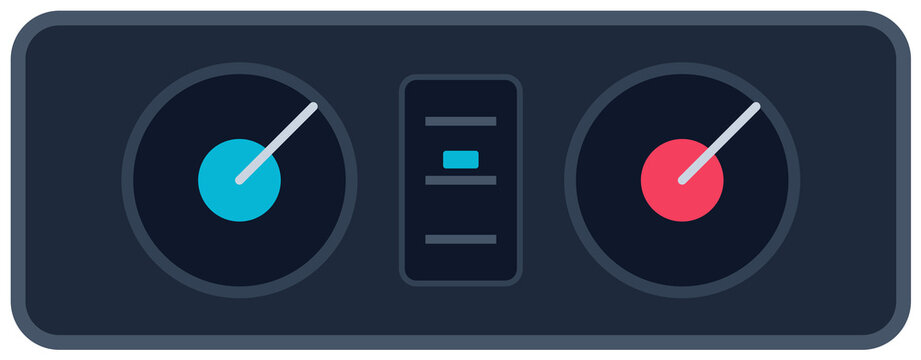 DJ audio mixer panel control illustration