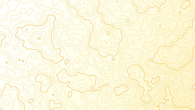 Topographic contour line background with gold and ivory map pattern for modern minimal graphic design and banner