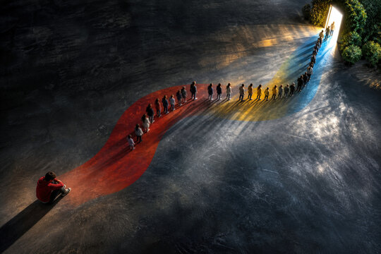 Youth Care Waiting System Illustrated Through Colorful Pathways and Service Access Barriers
