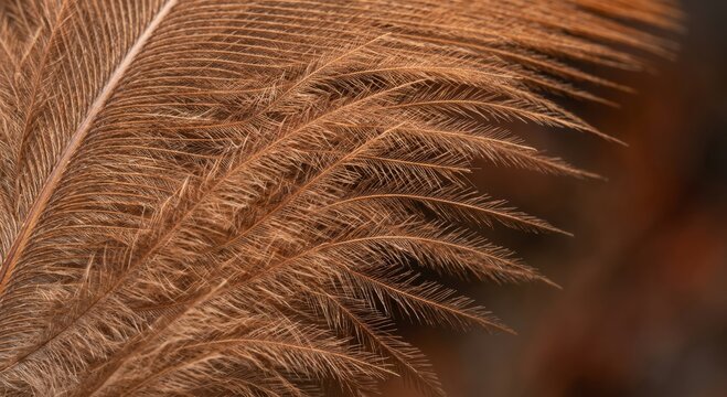 Close-up macro brown soft feathe
