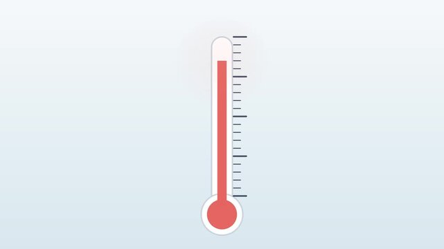 A clinical thermometer rising and settling