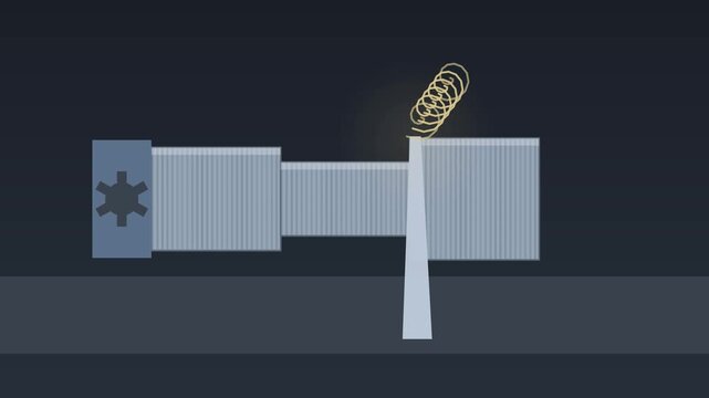 A lathe turning a stepped part, swarf curling away
