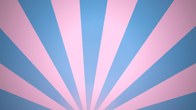 Retro sunburst ray background in pink and blue tone for vintage poster banner card design template