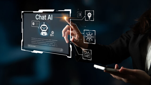 Futuristic AI assistant with autonomous agent capabilities, AI natural language understanding, and seamless business workflow AI integration. AI for modern productivity and tech solutions. Corpus