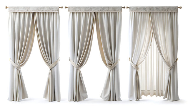 white curtain with a white background