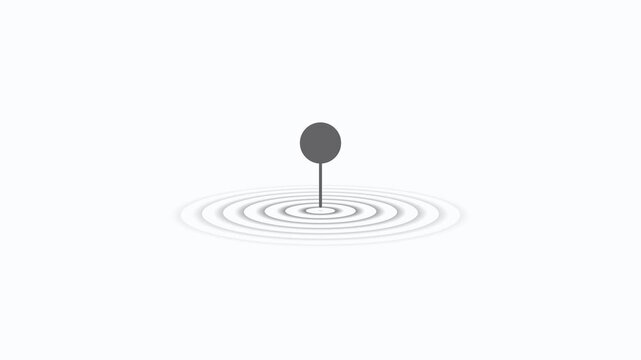 Simple water ripple with floating dark dot