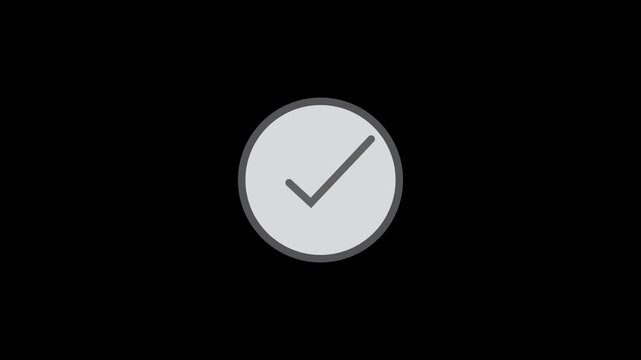 Simple checkmark icon on dark background