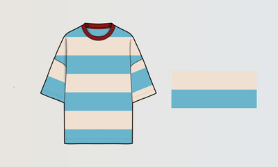 Obraz na płótnie Canvas Modern Stripe Patterns for Men’s T-Shirts in Trendy Fashion Colours