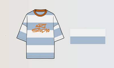 Obraz na płótnie Canvas Modern Stripe Patterns for Men’s T-Shirts in Trendy Fashion Colours