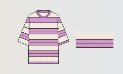 Obraz na płótnie Canvas Modern Stripe Patterns for Men’s T-Shirts in Trendy Fashion Colours